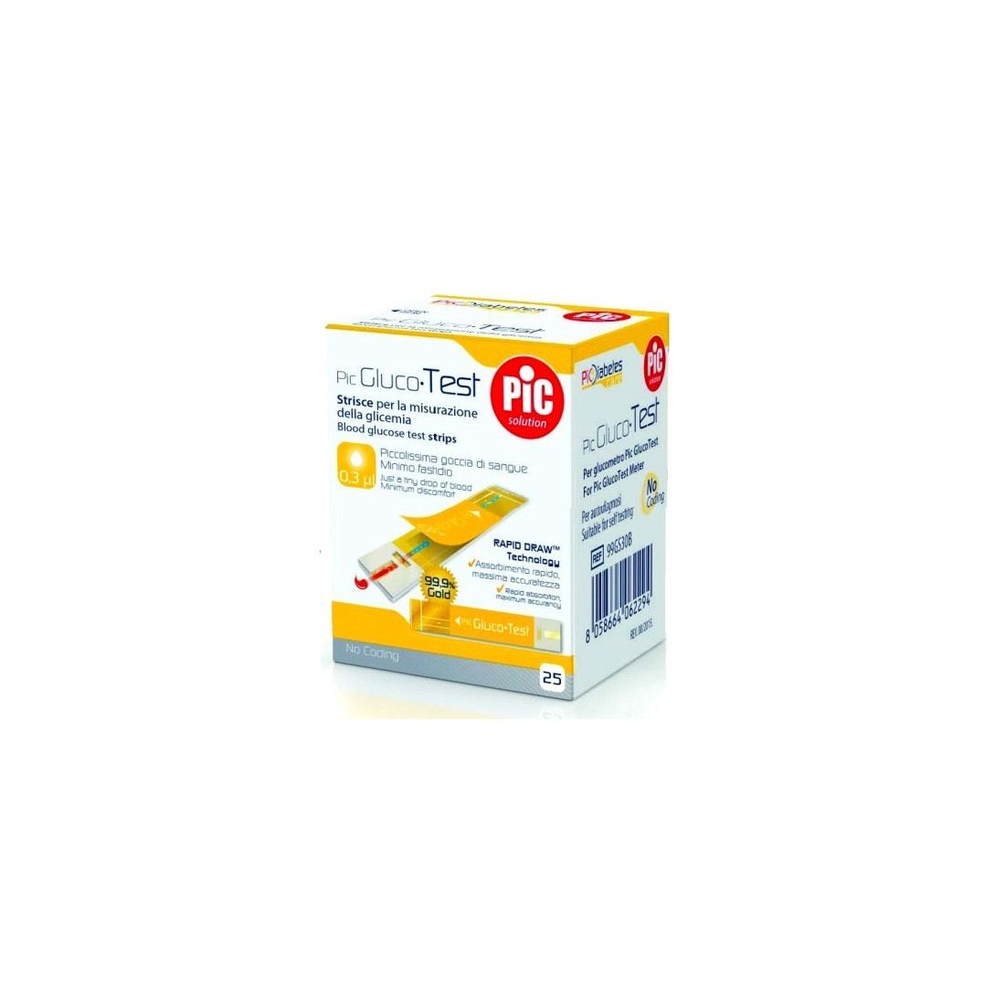 PIC STRISCE GLUCOTEST 25PZ