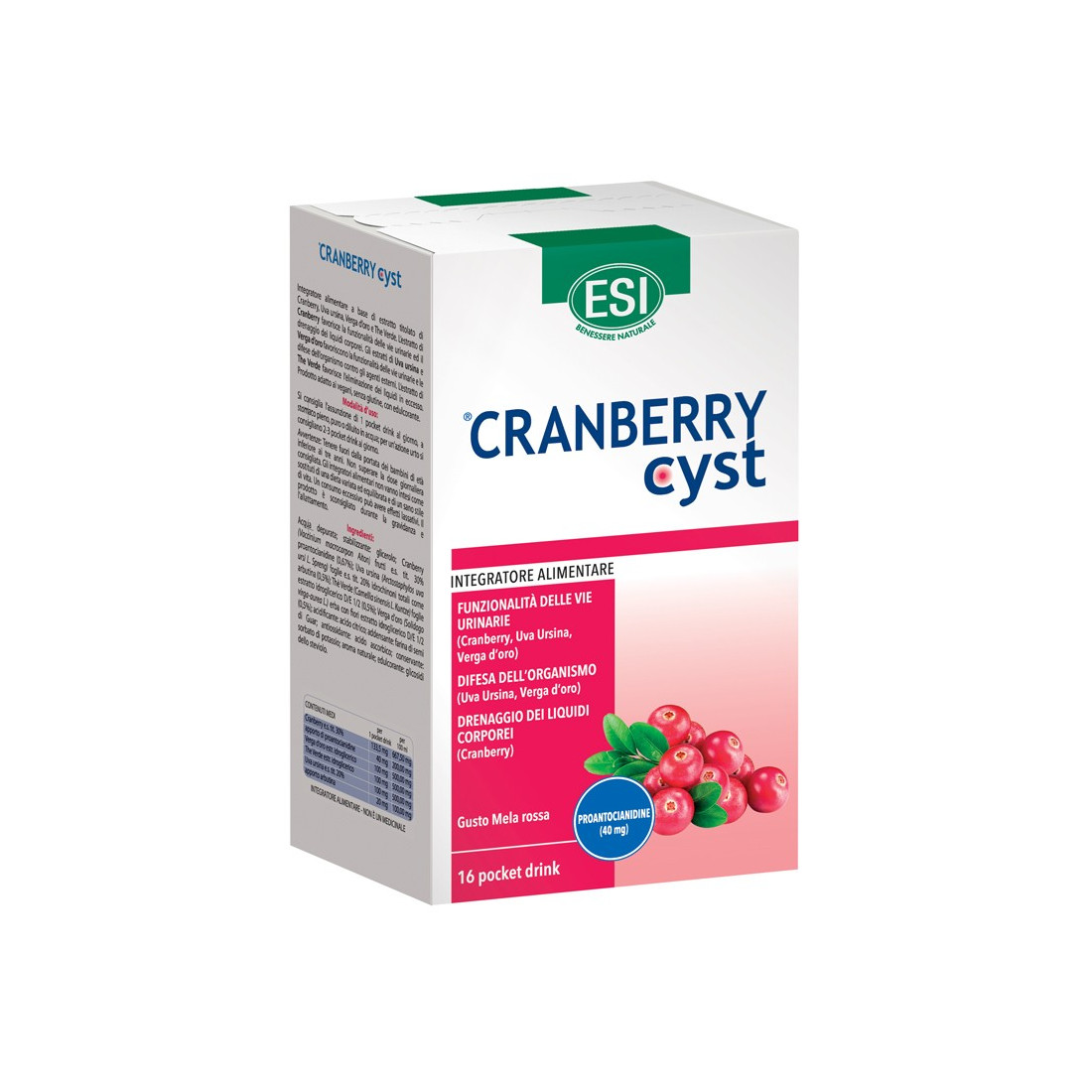 ESI CYST 16POCK DRIN