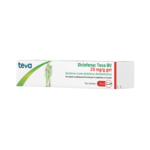DICLOFENAC TEVA GEL 60G 20MG/G