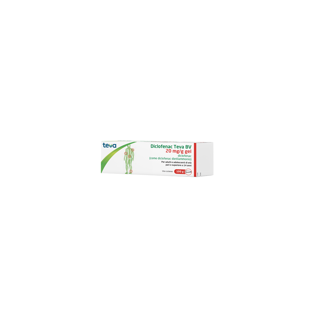 DICLOFENAC TEVA GEL100G 20MG/G