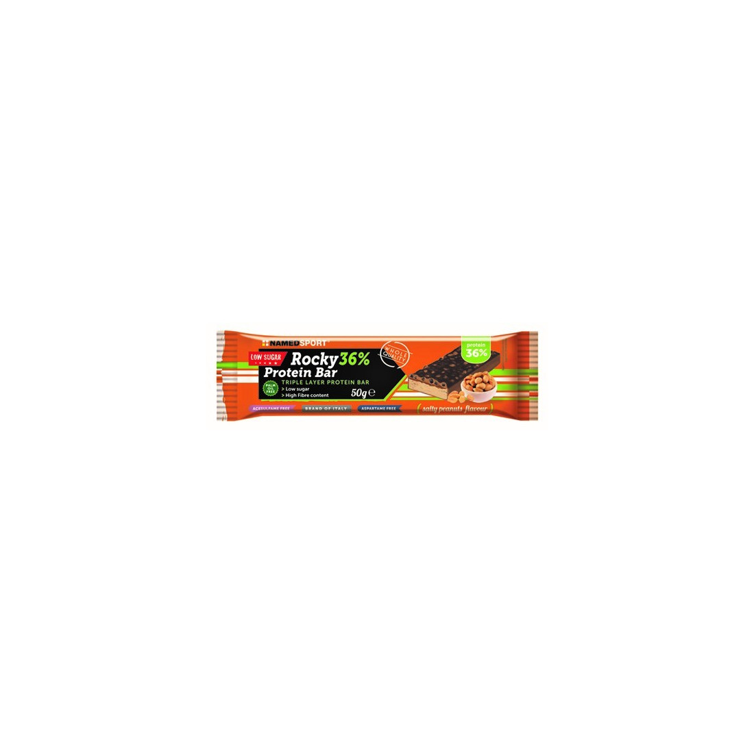 NAMED BARRETTA PROTEICA ROCKY 36% GUSTO ARACHIDI SALATE