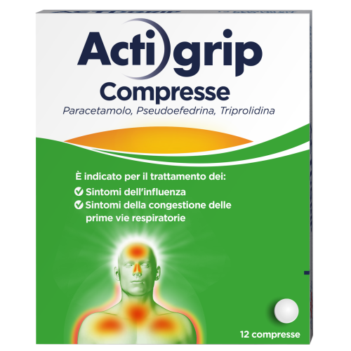 ACTIGRIP 12CPR 2.5+60+500MG