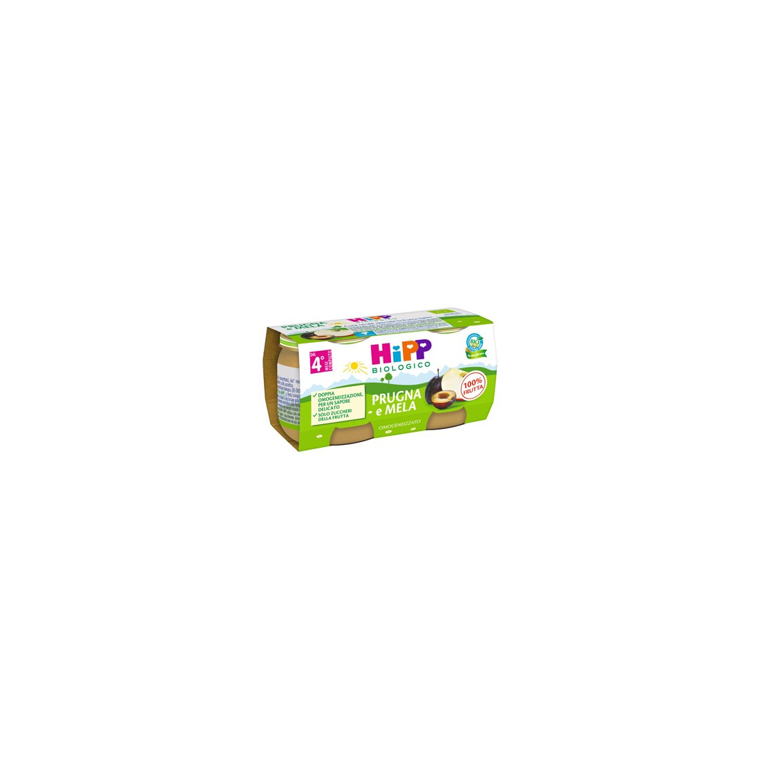 HIPP BIO OMOG PRUGNA/MELA2X80G