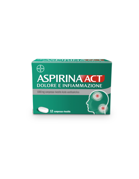 ASPIRINAACT DOL INF 12CPR 1G