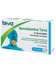 BENZIDAMINA TEVA 20PASTL 3MG