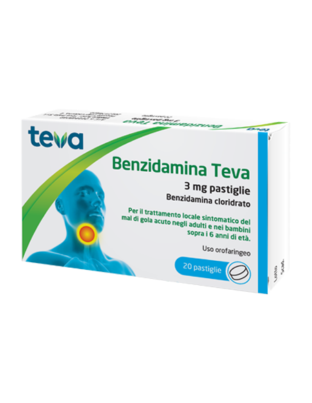 BENZIDAMINA TEVA 20PASTL 3MG