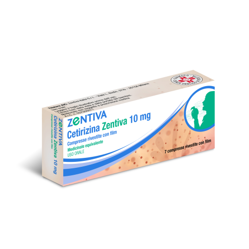 CETIRIZINE ZENT 7CPR RIV 10MG