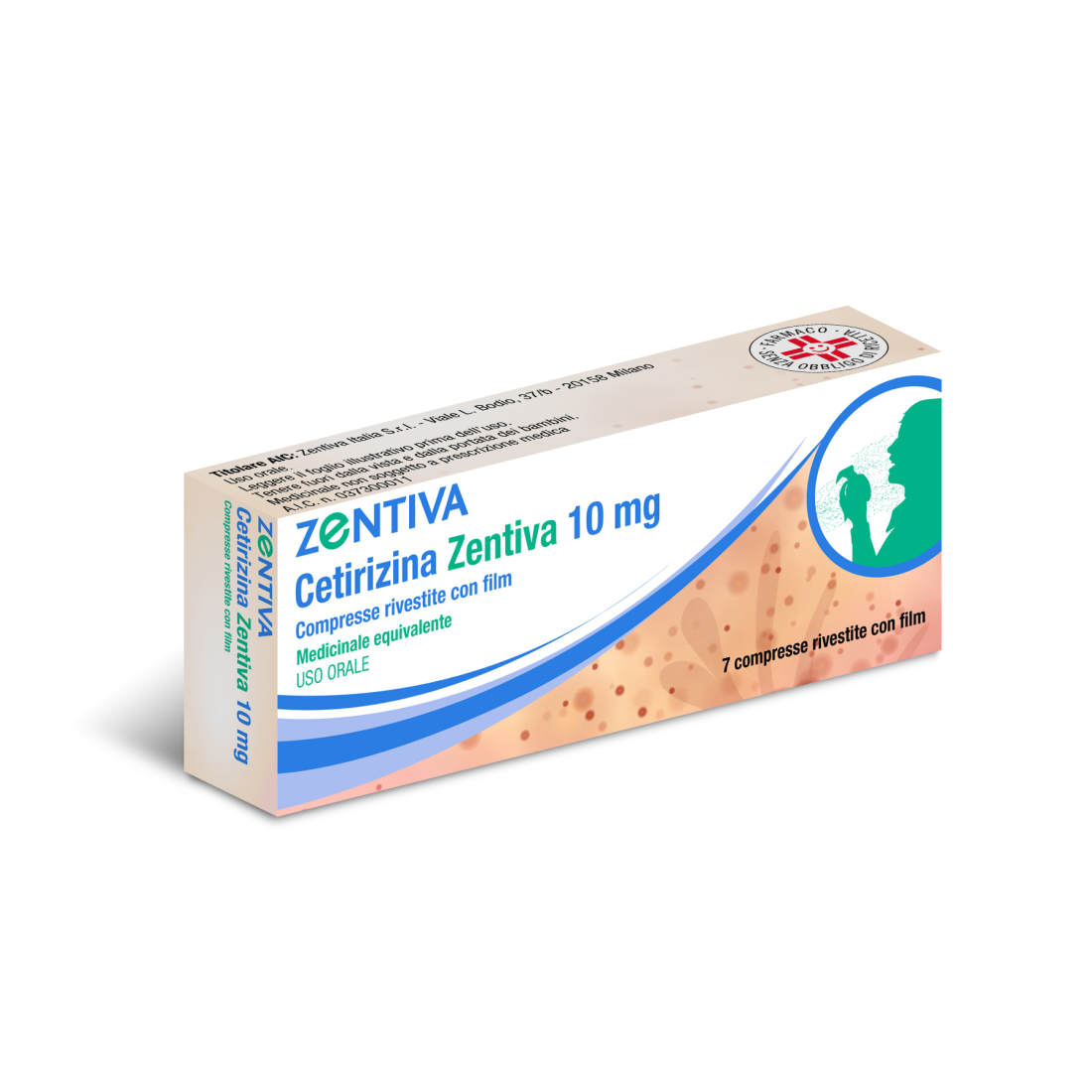 CETIRIZINE ZENT 7CPR RIV 10MG