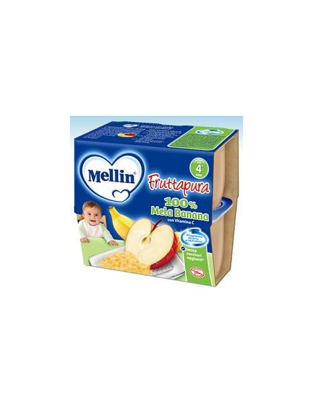 MELLIN FRUTTA PURA ME/BA4X100G