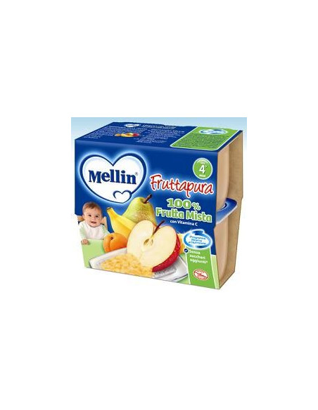 MELLIN FRUTTA PURA MIST 4X100G