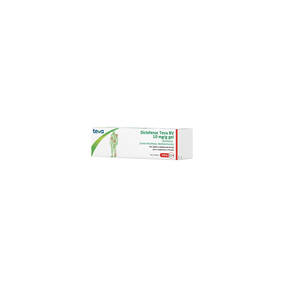 DICLOFENAC TEVA GEL120G 10MG/G