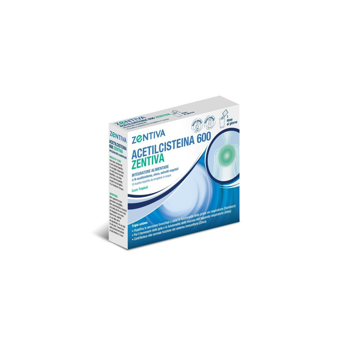 ACETYLCYSTEINE 600 ZENT 10BUST