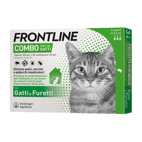 FRONTLINE COMBO 3PIP GATTI/FUR