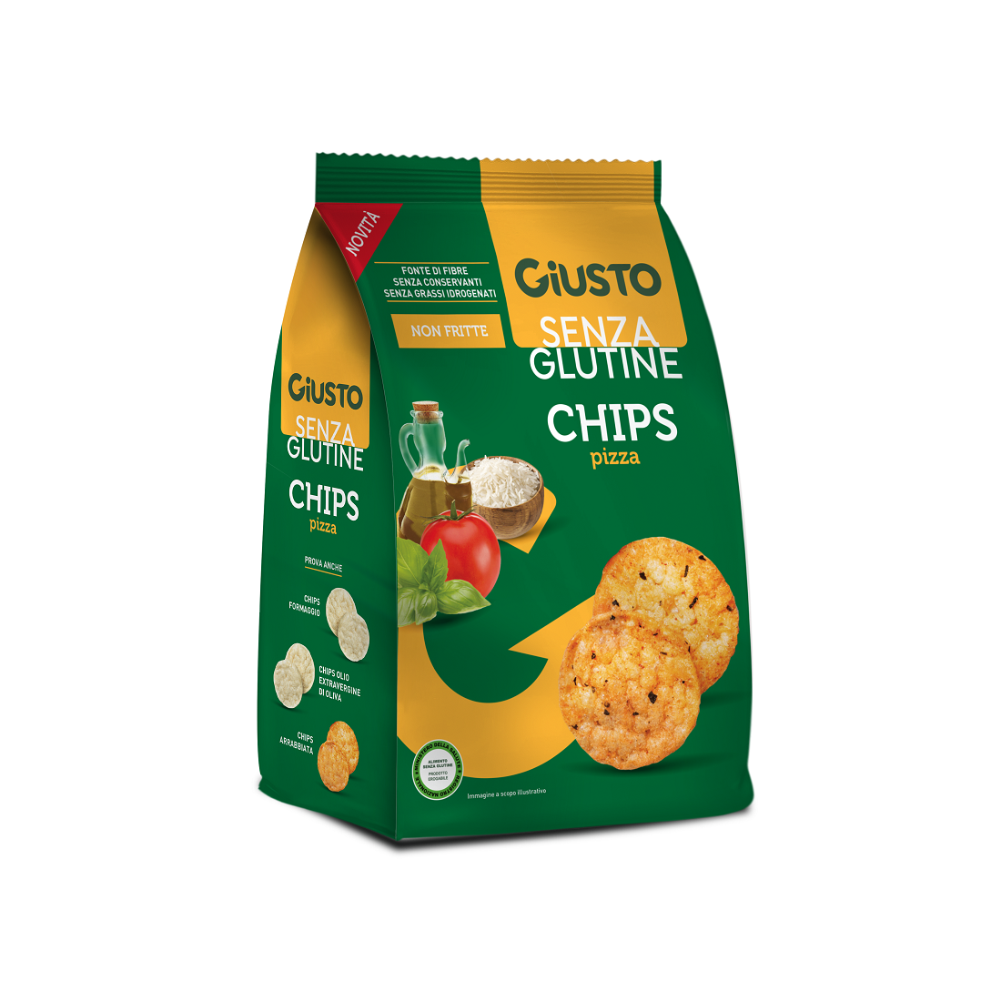 GIUSTO S/G CHIPS PIZZA 40G