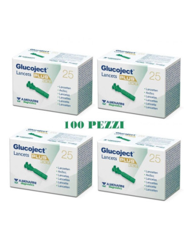 GLUCOJECT LANCETS PLUS 33G 100PZ - PROMO