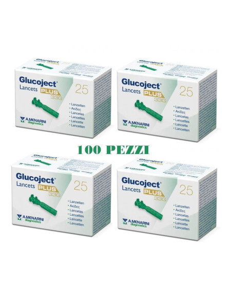 GLUCOJECT LANCETS PLUS 33G 100PZ - PROMO