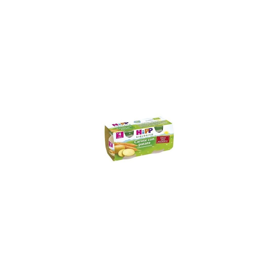 HIPP BIO OMOG CAROTE/PAT 2X80G