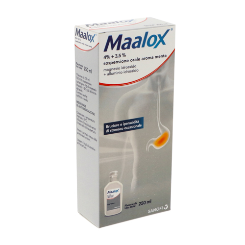 MAALOX OS SOSP 250ML 4%+3.5 %