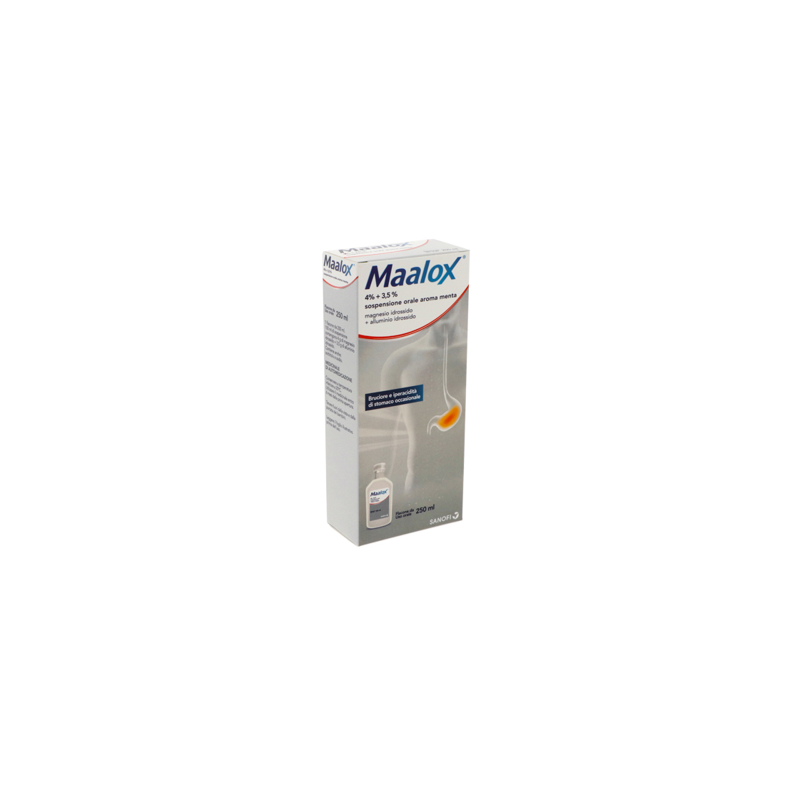 MAALOX OS SOSP 250ML 4%+3,5%
