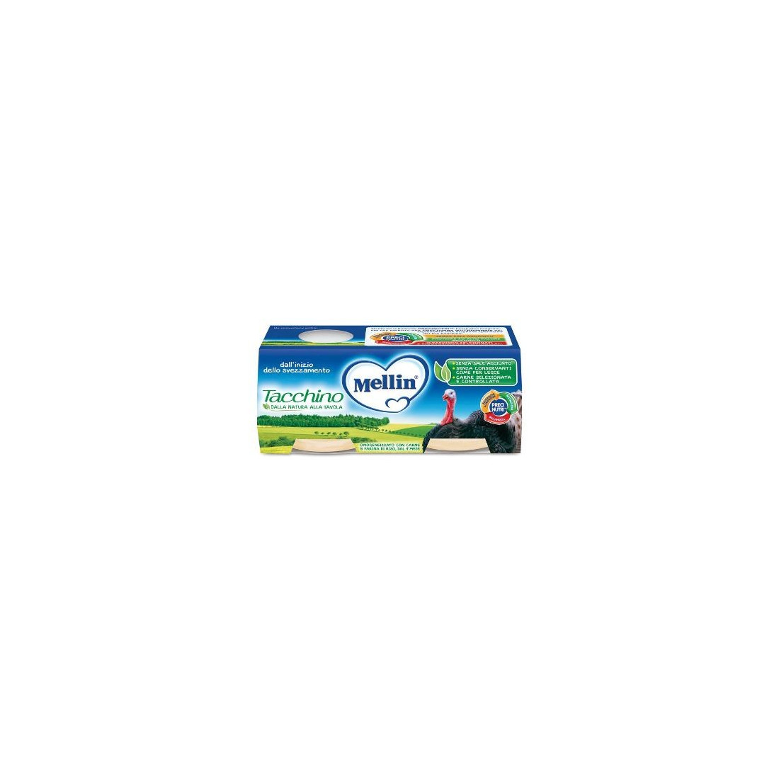 MELLIN OMOG TACCHINO 2X80G