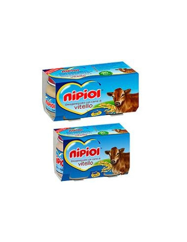 NIPIOL OMOG VITELLO 120G 2PZ