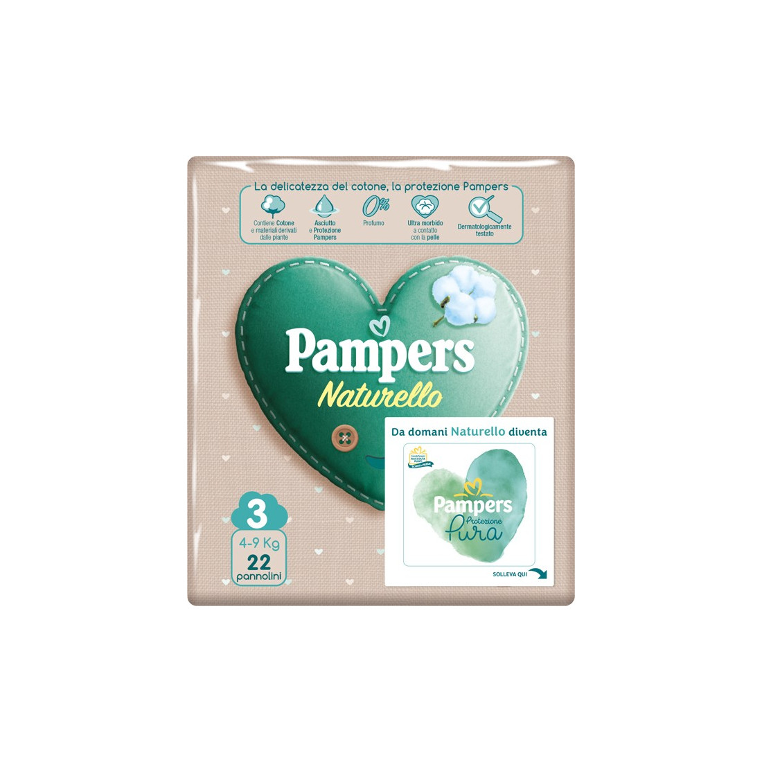 PAMPERS NATUR MIDI CP 22PZ