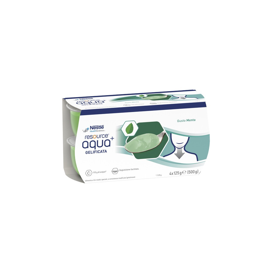RESOURCES AQUA+MINT CUP6 4X125G