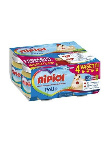 NIPIOL OMOG POLLO 4X80G