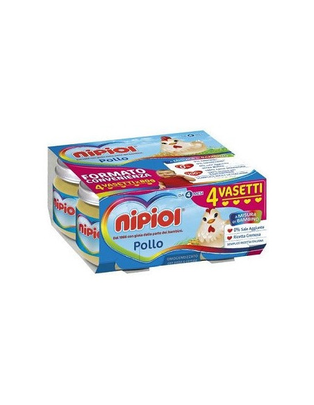 NIPIOL OMOG POLLO 4X80G