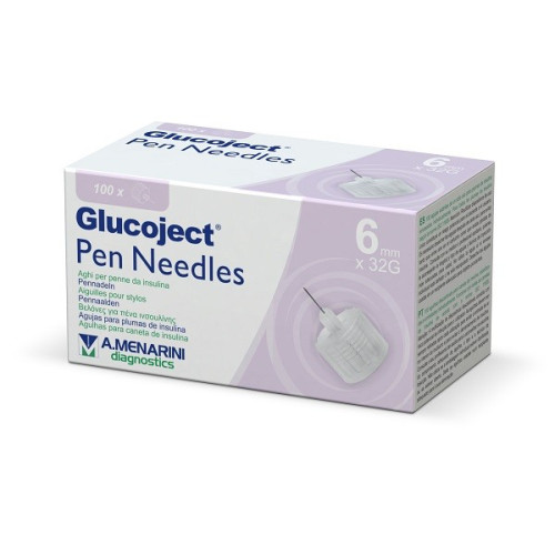 GLUCOJECT PEN NEEDLE 6MM G32