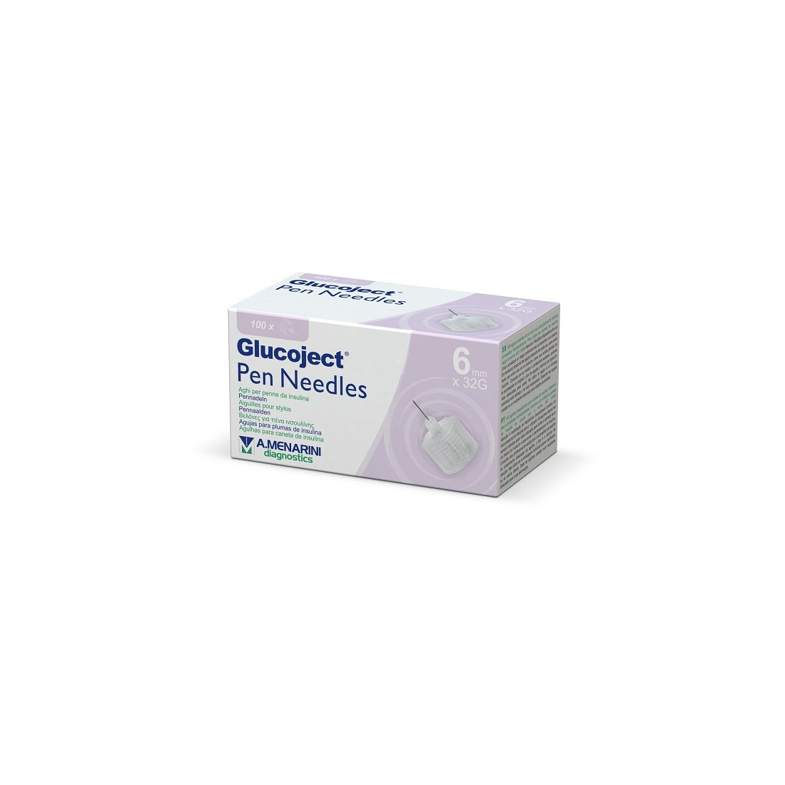 GLUCOJECT PEN NEEDLE 6MM G32