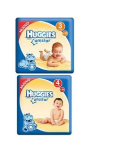 HUGGIES UNISTAR 4 7/18KG 18PZ