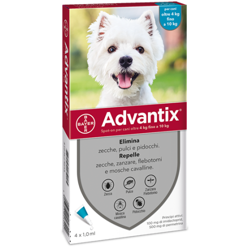 ADVANTIX SPOT ON 4PIP 4-10KG