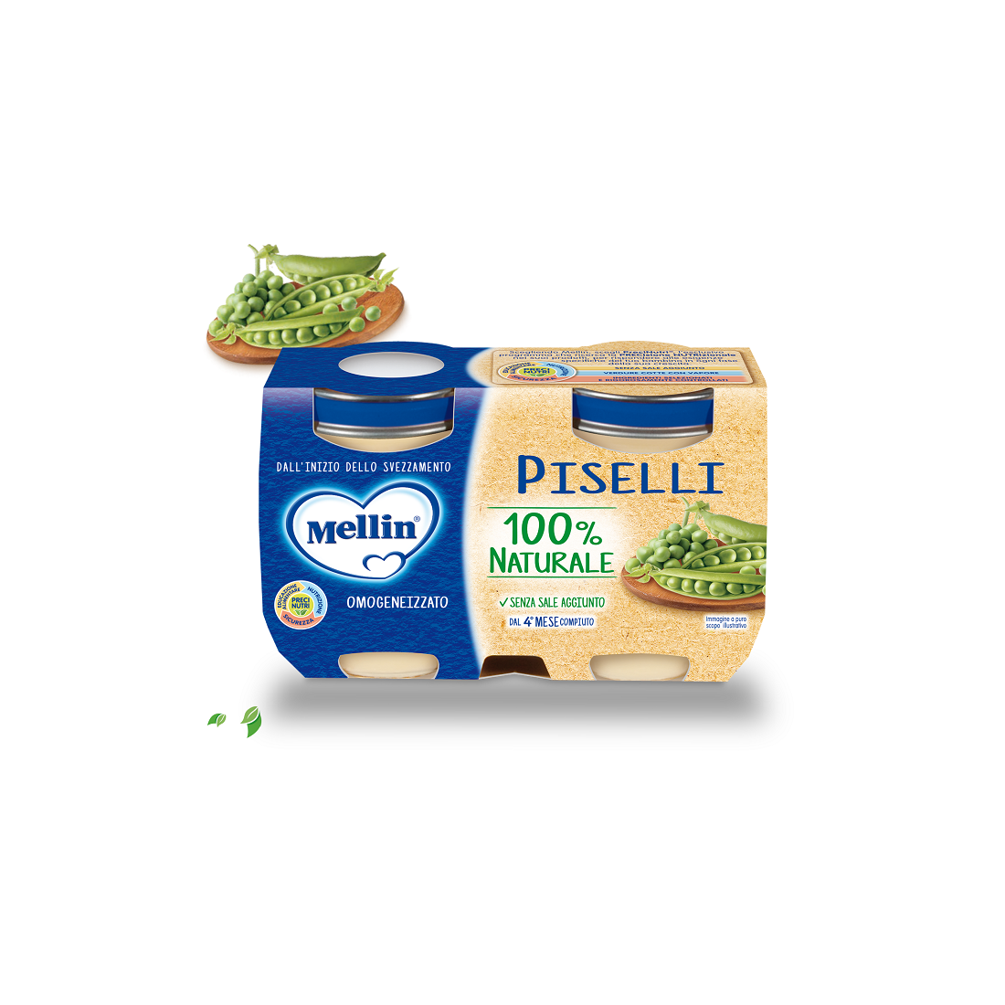 MELLIN OMOG PISELLI 2X125G