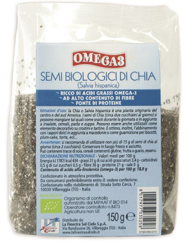 SEMI CHIA BIO 150G OMEGA 3