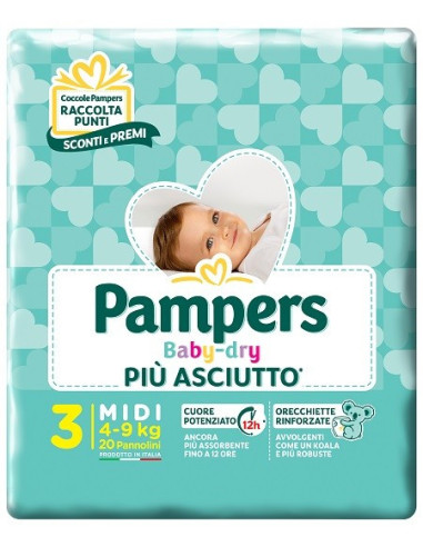 PAMPERS BD DOWNCOUNT MIDI 20PZ