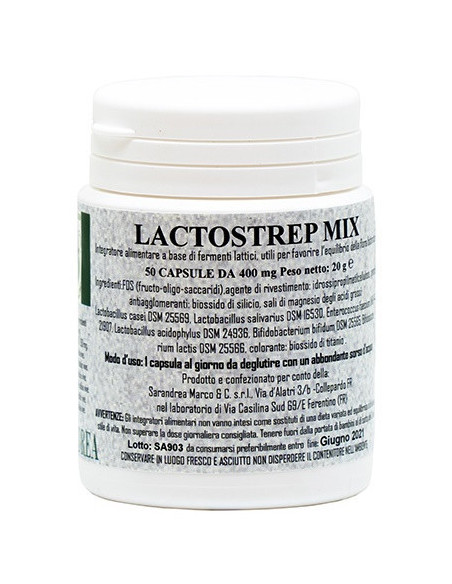 LACTOSTREP MIX 500 MG 50 CPS