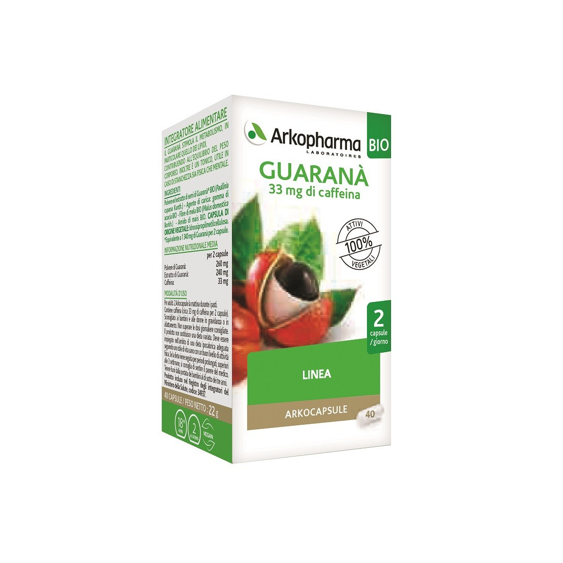 ARKOCPS GUARANA' BIO 40CPS