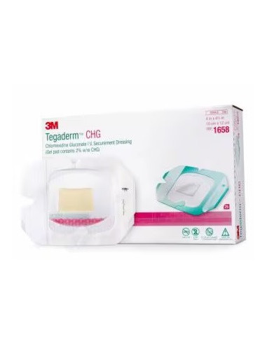 TEGADERM CHG IV MED 10X12CM 25