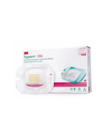 TEGADERM CHG IV MED 10X12CM 25