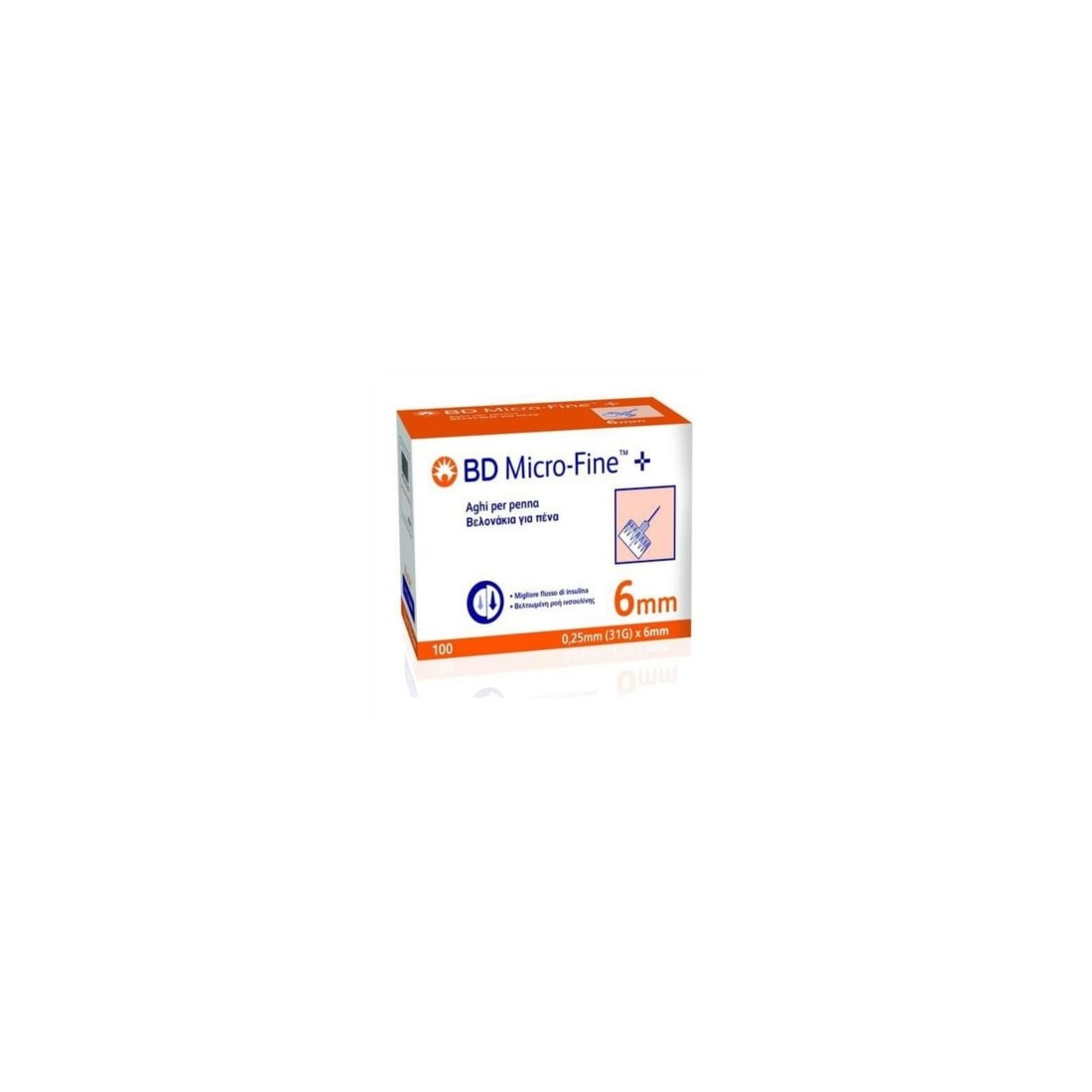 BD MICROFINE NEEDLE G31 6MM 100PCS