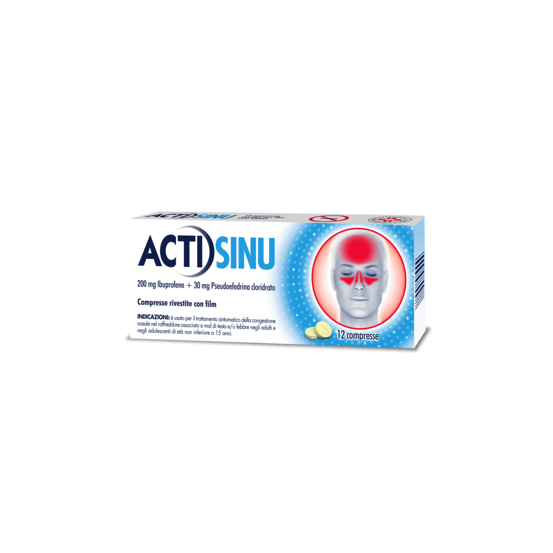 ACTISINU 12CPR 200MG+30MG