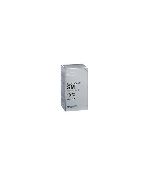 GLUCOCARD SM TEST STRIPS 25PZ