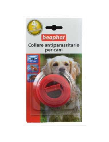 COLLARE ANTIPAR ROSSO CANE65CM