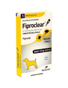 FIPROCLEAR 1PIP 2-10KG CANI