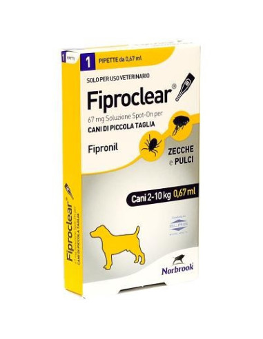 FIPROCLEAR 1PIP 2-10KG CANI
