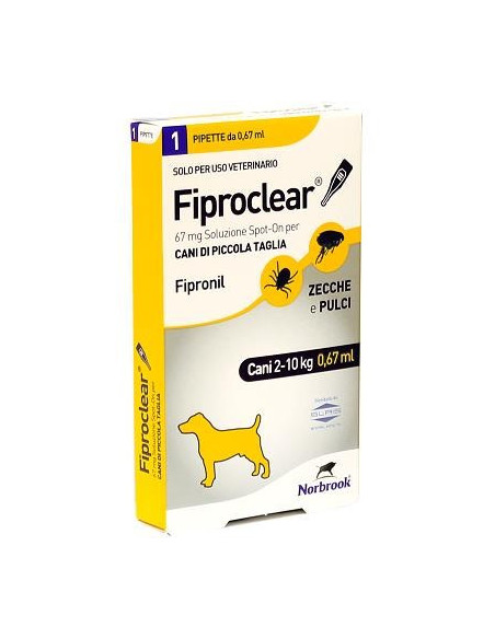 FIPROCLEAR 1PIP 2-10KG CANI