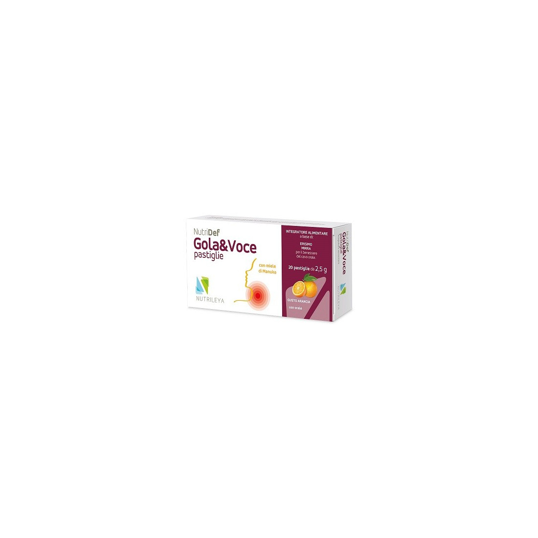 NUTRIDEF GOLA&VOCE ARANCIA 20PAST