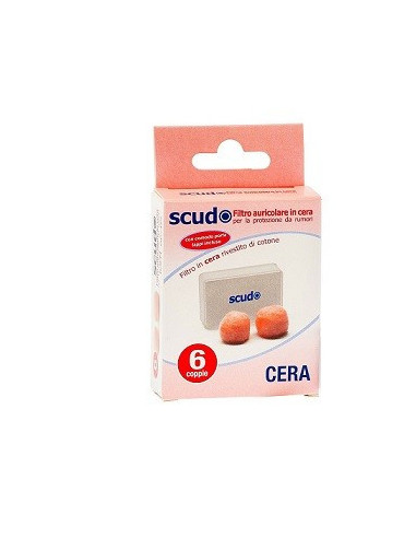 EARPLUG SCUDO CERA 6COPPIE 12P