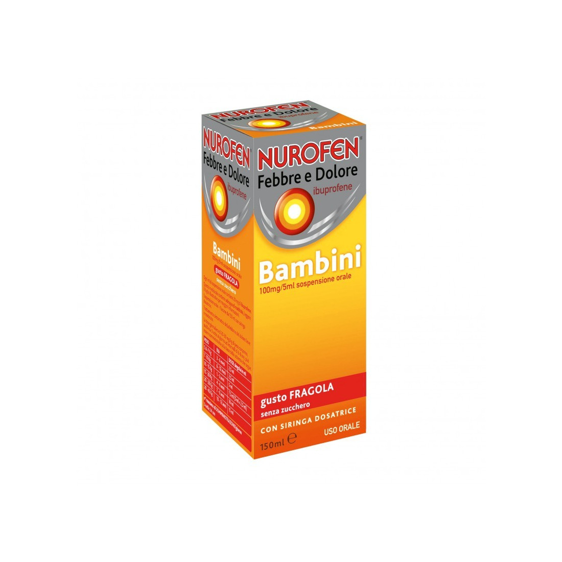 NUROFEN FEBBRE DOLORE SCIROPPO BB100MG/5ML FRAGOLA